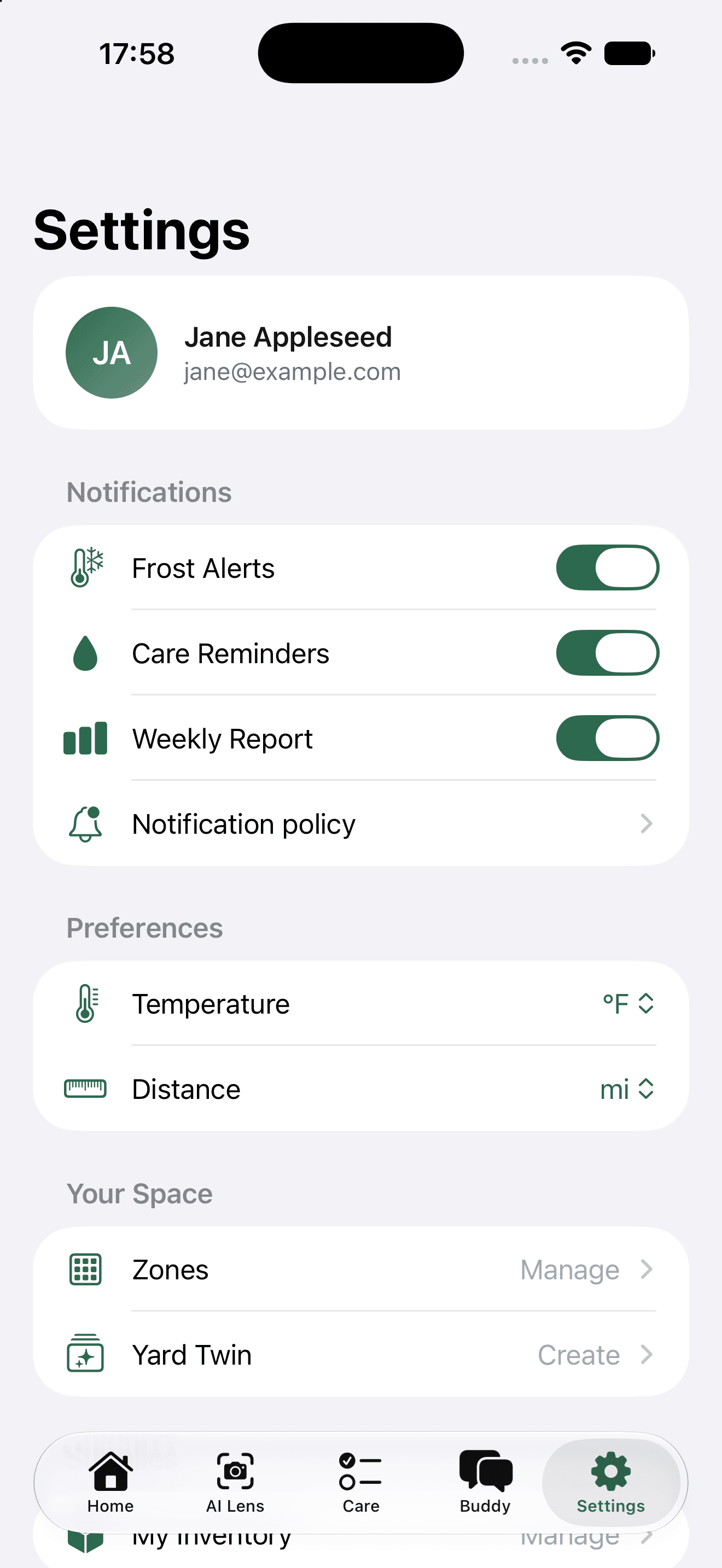 Tuned to your place and preferences